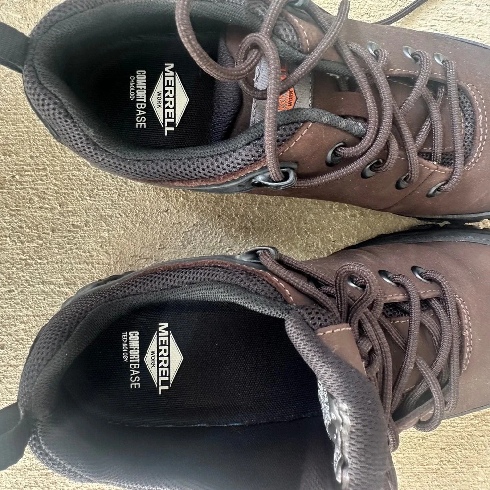 Merrell Work Jungle Moc Leather Composite Toe Waterproof Shoes Espresso J003901